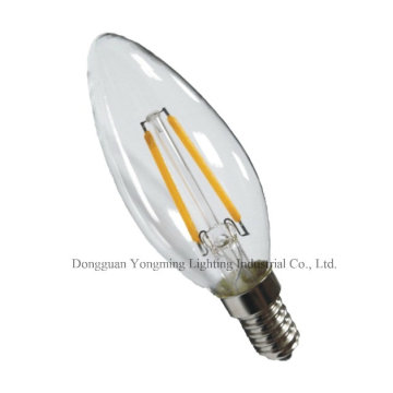 1.5W 35mm Dimming LED Filament Candle Light Bulb (YM-COBC35-1.5W)